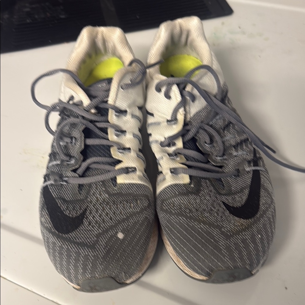 Nike Gray and White Running Shoes